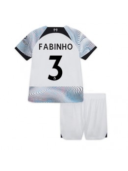 Liverpool Fabinho #3 Auswärts Trikotsatz für Kinder 2022-23 Kurzarm (+ Kurze Hosen)